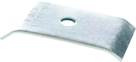 Minerallac Company BJW6 - Bar joist washer for use with a 3/8" bolt in bar joist hanger applications. It is made of steel with a zinc plated finish. The sheet lists the size as 0.27 x 2.37 x 1.26 and thickness as 0.060, with 2 holes and a silver color.