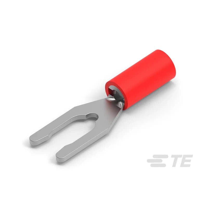 TE Connectivity 1SET134002R0000 - Long Spring Spade Terminal 0.26 to 1.5 mm / M4 - 22 to 16 AWG / MIL 8 - Red